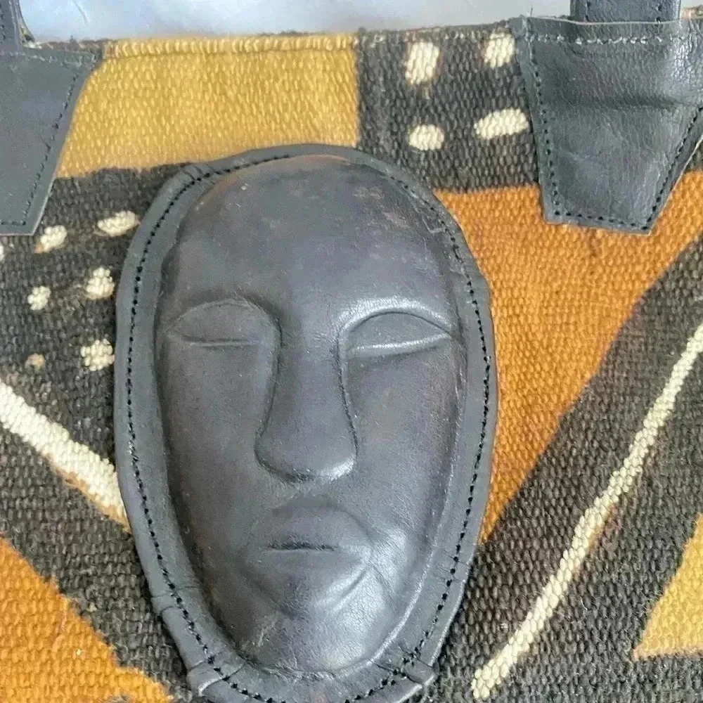 Handcrafted African leather satchel handbag